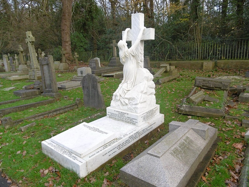 Putney Vale Cemetery & London — photograph