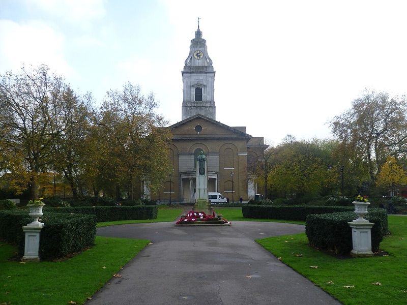 St John at Hackney Churchyard London — photograph